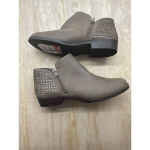 Mia Kids Little/Big Girl's Gilli Ankle Boots Slip-On Shoes Cognac Sz 5